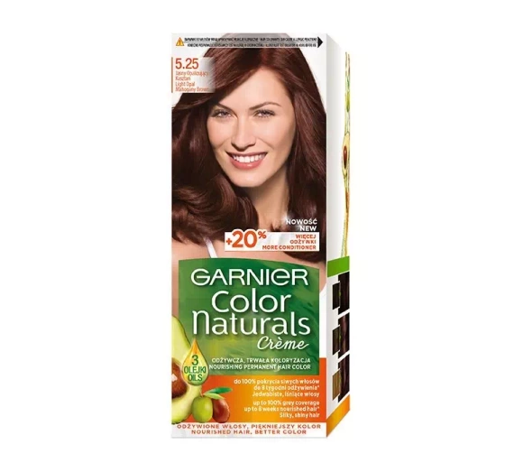 Garnier Color Naturals trwała farba do włosów 5.25 Jasny Opalizujący Kasztan