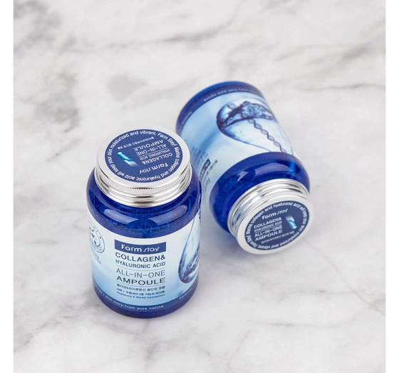 Farmstay Collagen&Hyaluronic Acid serum ampułka do twarzy z kwasem hialuronowym i kolagenem 250 ml