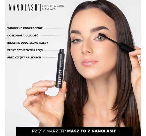 Nanolash Length&Curl mascara wydłużający i podkręcający tusz do rzęs 10ml