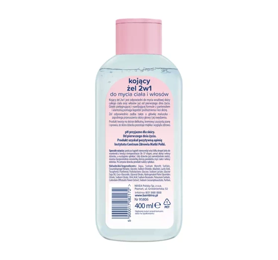 Bambino kojący żel do mycia ciała i włosów 2w1 400 ml