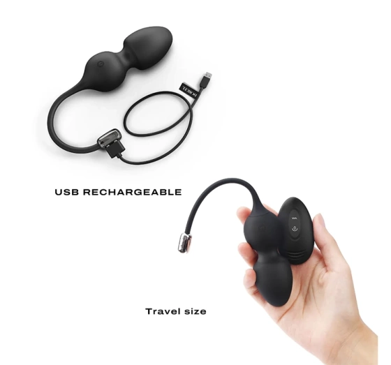 Dorcel Love Balls wibrujące kulki do ćwiczenia mięśni Kegla Black