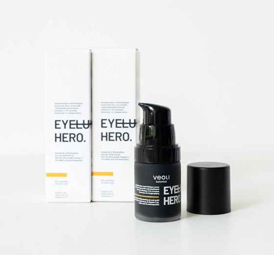 Veoli Botanica Eyeluminate Hero energetyzująco-rozświetlające serum pod oczy i na powieki 15 ml