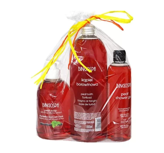 BingoSpa Borowinowa Pielęgnacja zestaw żel 300 ml kąpiel borowinowa 500 ml mydełko 300 ml