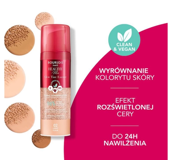 Bourjois Healthy Mix Clean Glow Tint esencja do twarzy 02 Light 30 ml