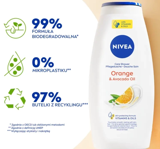 NIVEA Orange&Avocado Oil pielęgnujący żel pod prysznic 750 ml