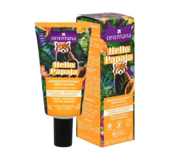 Orientana Hello Papaja mikrozłuszczający krem do twarzy na noc 40ml