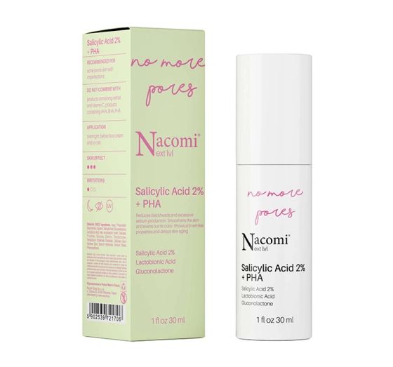 Nacomi Next Level serum do twarzy kwas salicylowy 2% PHA 30 ml