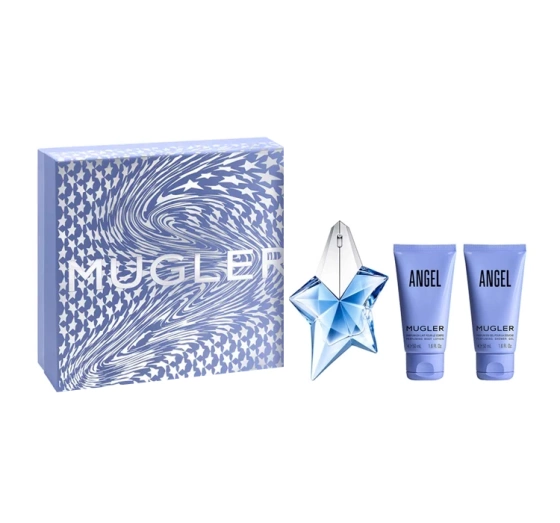 Mugler Angel woda perfumowana spray 25 ml balsam do ciała 50 ml żel pod prysznic 50 ml