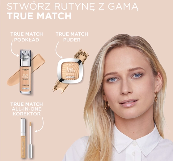 L'Oréal Paris True Match podkład dopasowujący się do koloru skóry 2 N 30 ml