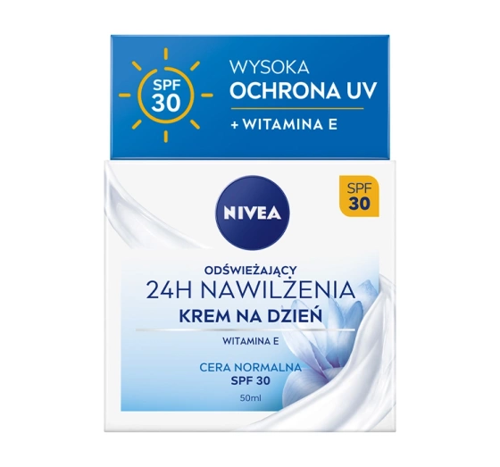 NIVEA 24h Nawilżenia odświeżający krem do twarzy na dzień SPF30 50 ml