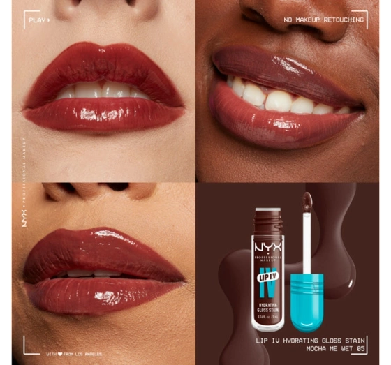 NYX Professional Makeup Lip IV Hydrating Gloss Serum błyszczyk do ust 05 Mocha Me Wet 5 ml