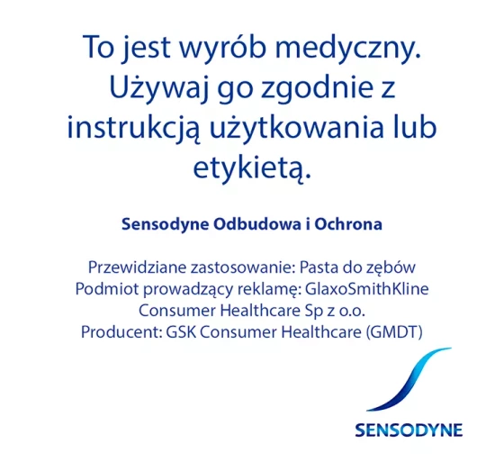 Sensodyne Odbudowa i Ochrona pasta do zębów nadwrażliwych 75 ml