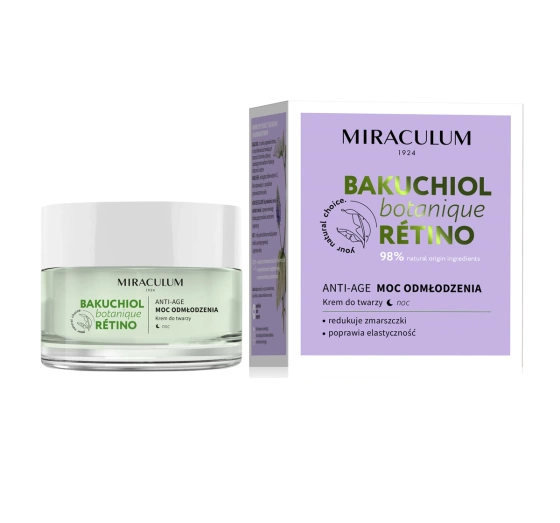 Miraculum Bakuchiol Botanique Retino krem do twarzy na noc moc odmłodzenia anti-age 50 ml