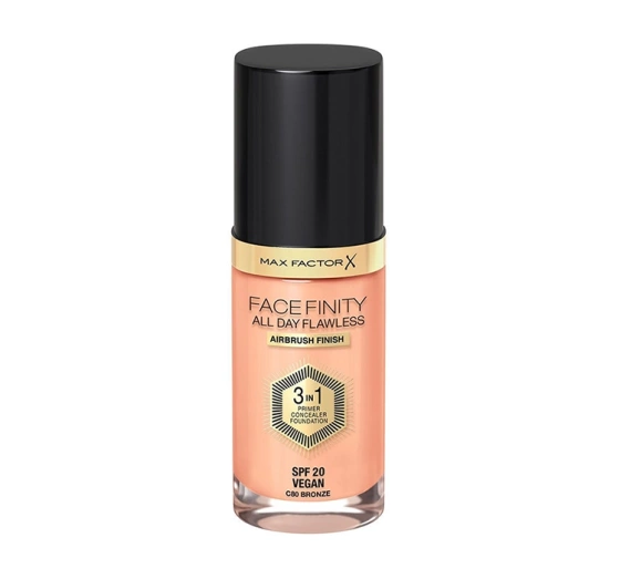Max Factor Facefinity All Day Flawless 3 in1 wegański podkład C80 Bronze 30 ml