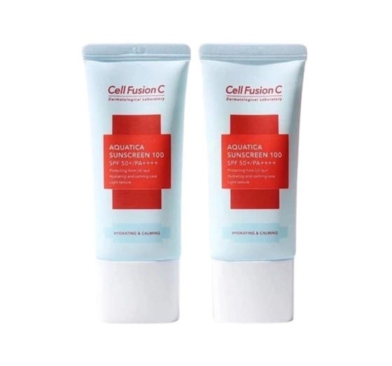 Cell Fusion C Aquatica ochronny krem do twarzy SPF50 PA 2 x 35 ml