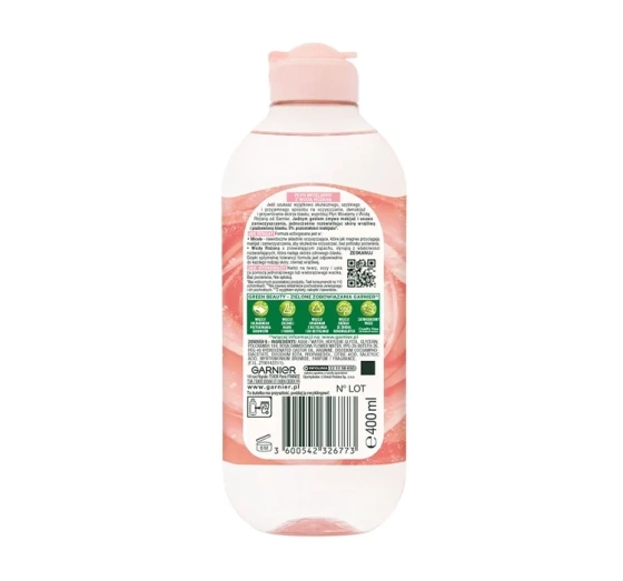 Garnier płyn micelarny z wodą różaną do skóry pozbawionej blasku 400 ml