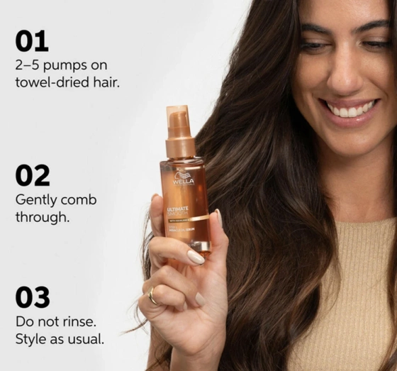 Wella Professionals Ultimate Smooth Miracle Oil serum do włosów suchych i puszących 100ml