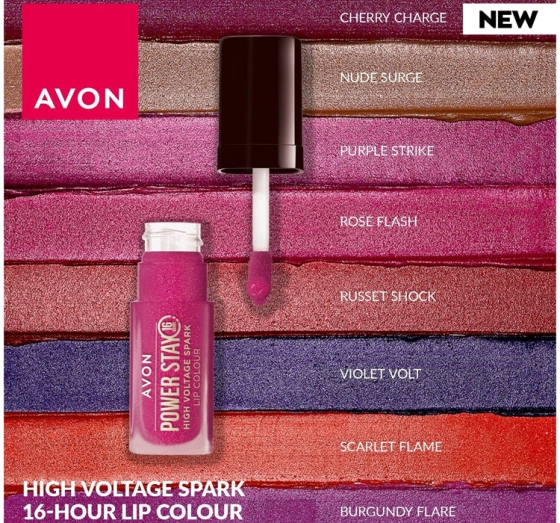 Avon Power Stay płynna pomadka do ust Cherry Charge 7 ml