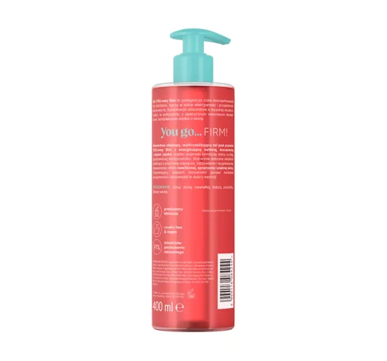 AA You.mmy Skin multinawilżający olejkowy żel pod prysznic Peach Firm 400 ml