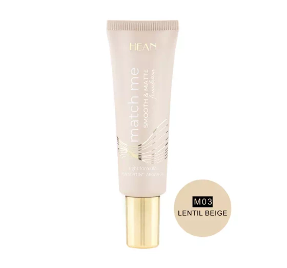 Hean Match Me podkład wygładzająco-matujący M03 Lentil Beige 25 ml