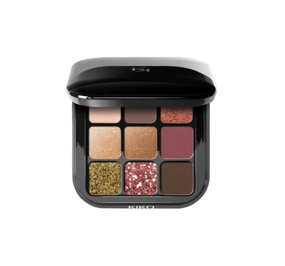 KIKO Milano Glamour Multi Finish mini paletka cieni 03 Burgundy Notes 2,5g