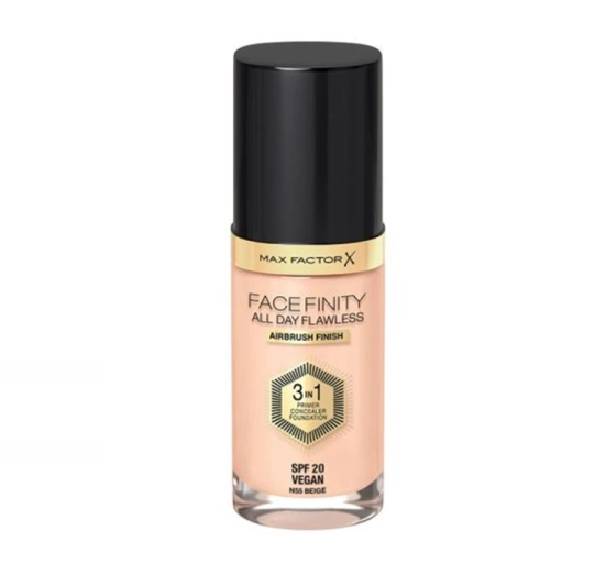 Max Factor Facefinity All Day Flawless 3 in1 wegański podkład N55 Beige 30 ml