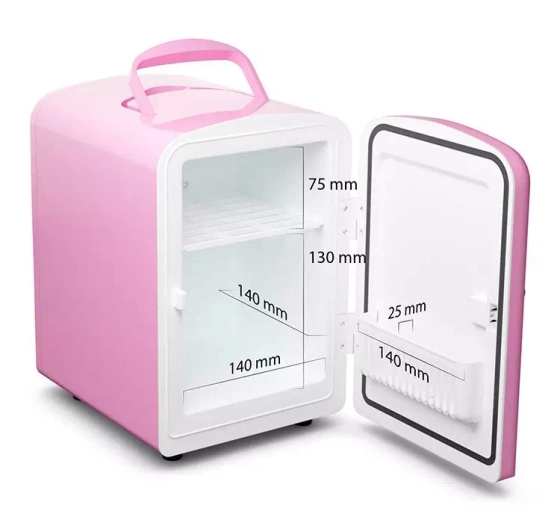 Fluff mini lodówka kosmetyczna Różowa