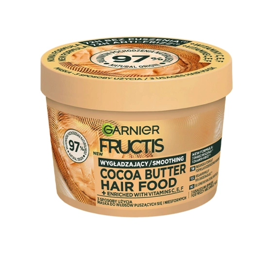 Garnier Fructis Hair Food Cocoa Butter wygładzająca maska do włosów niesfornych 400 ml