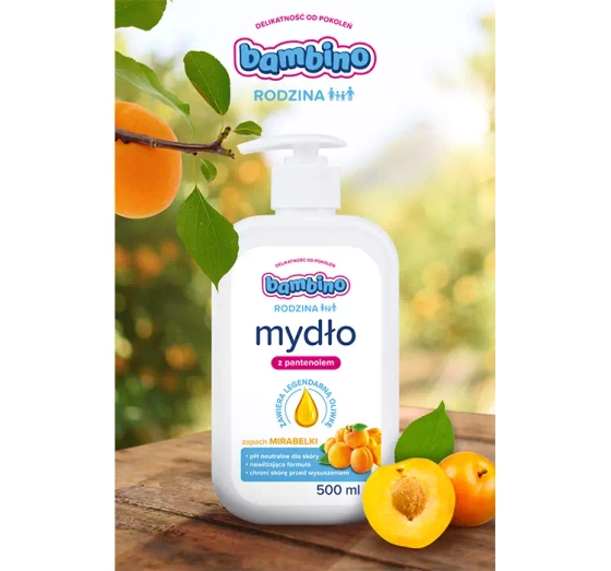 Bambino Rodzina mydło z pantenolem Mirabelka 500 ml