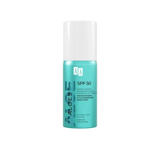 AA Aloes nawilżająco-rozświetlająca mgiełka do twarzy SPF50 100 ml
