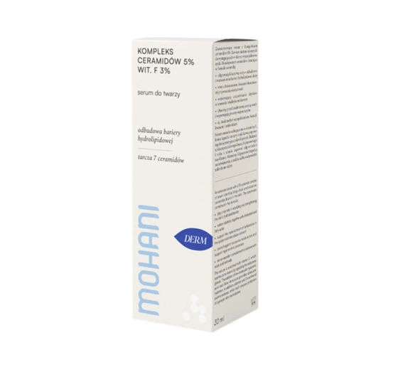 Mohani Derm do twarzy z kompleks ceramidów 5% witamina F 3% 30ml